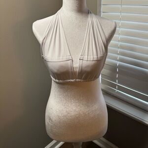 Elegant Cream tie back Halter Bralette